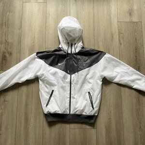 Nike Men's White/Grey Running Division NYC Windbreaker Jacket